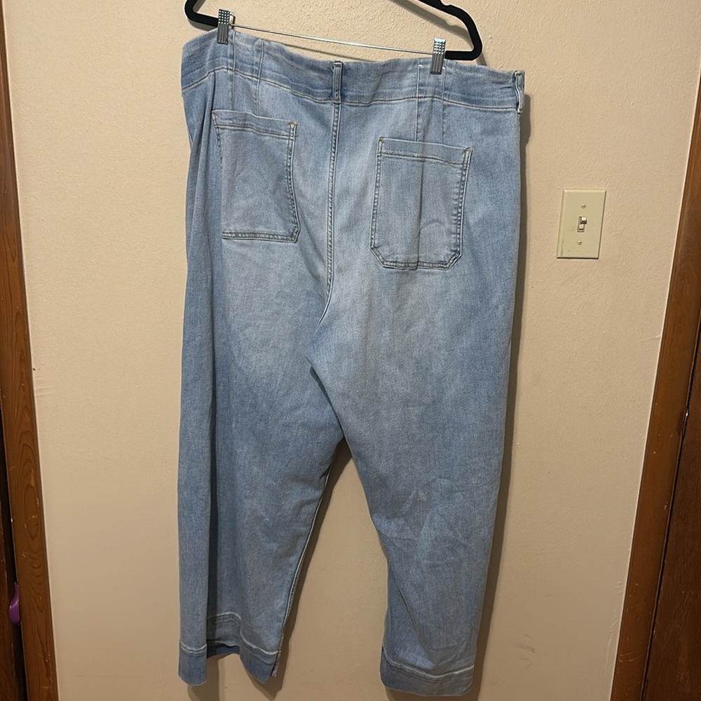 Anthropologie Maeve The Colette Full Length Wide Leg Jeans denim Jean light - Picture 7 of 7